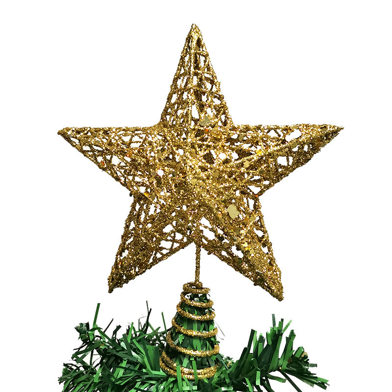 Star Tree Topper - 1 pièce 15x20cm or paillettes arbre