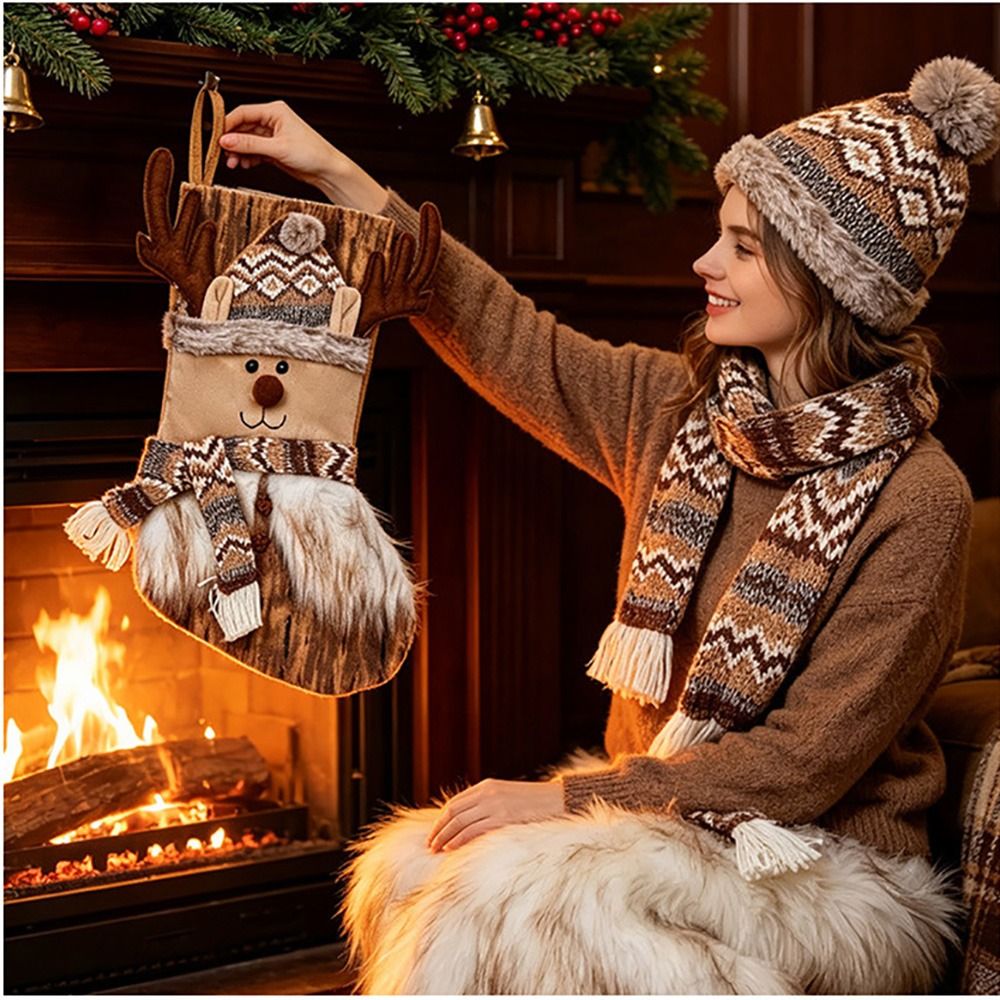 Christmas Stocking Hanging - Chaussettes de Noël à motifs de