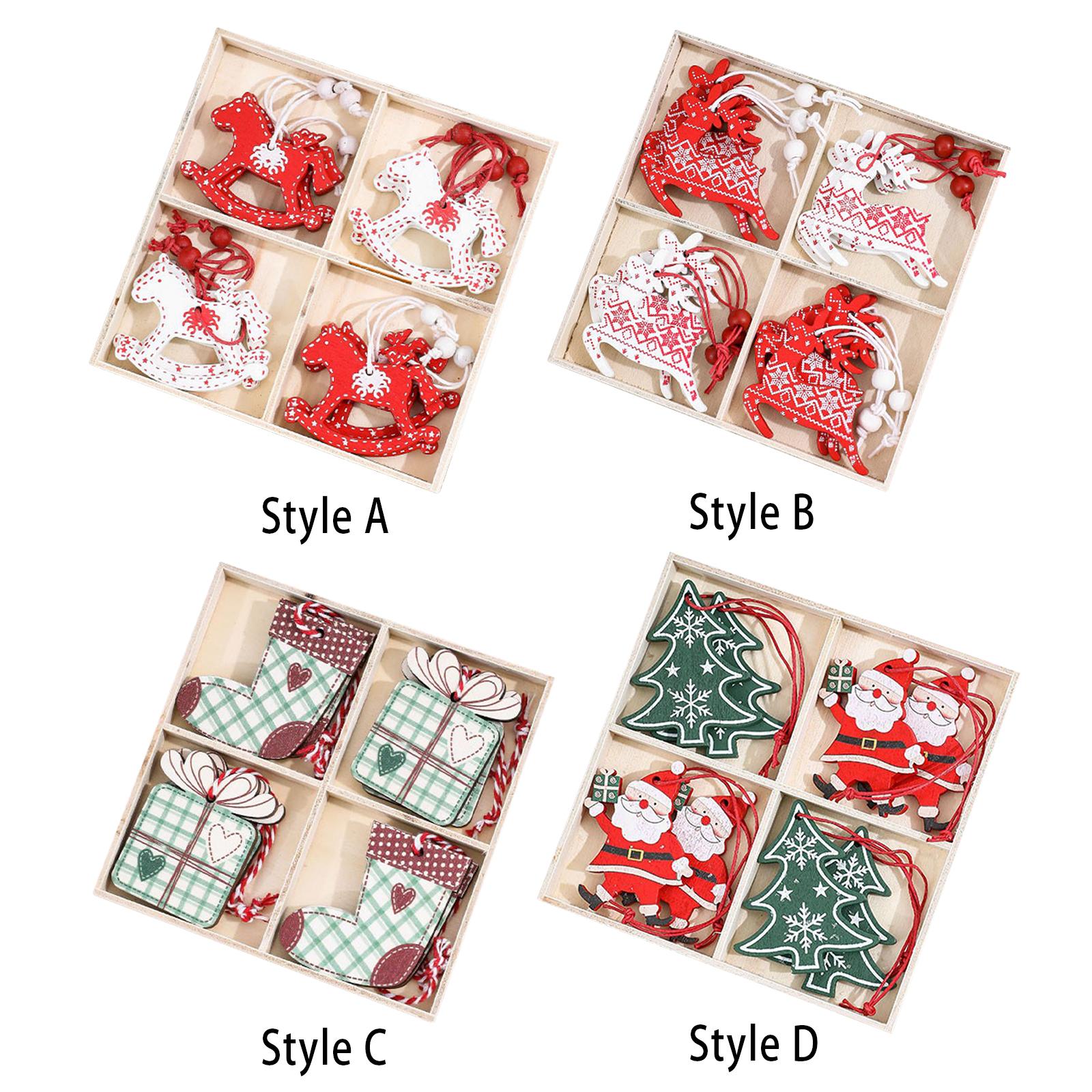Christmas Stocking Hanging - Ornement de Noël en bois à