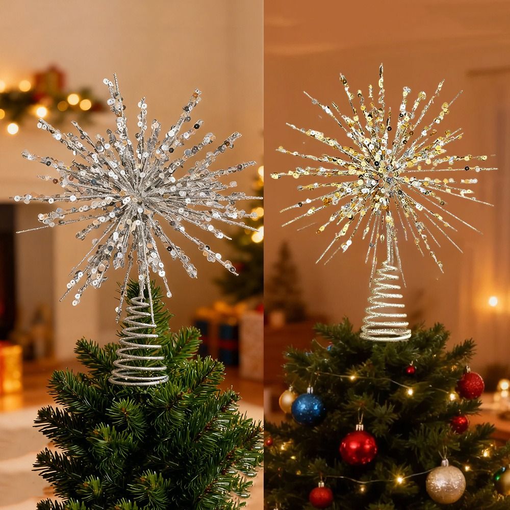 Star Tree Topper - Décoration d'étoile d'arbre de noël lumineuse