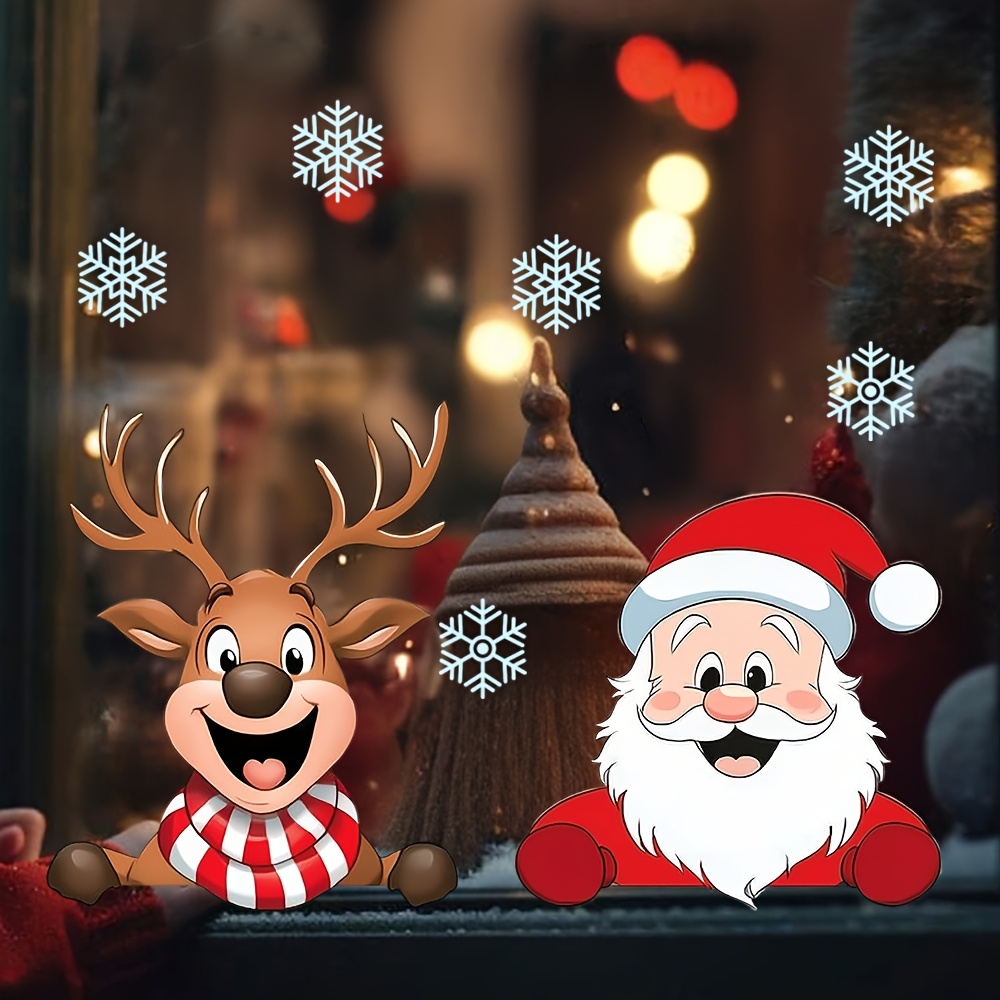Snowflake Window Decal - Autocollants de Noël pour fenêtres –