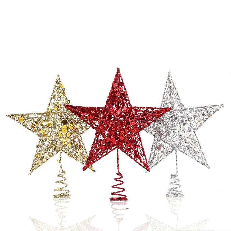 Star Tree Topper - Étoiles de noël ajourées en or