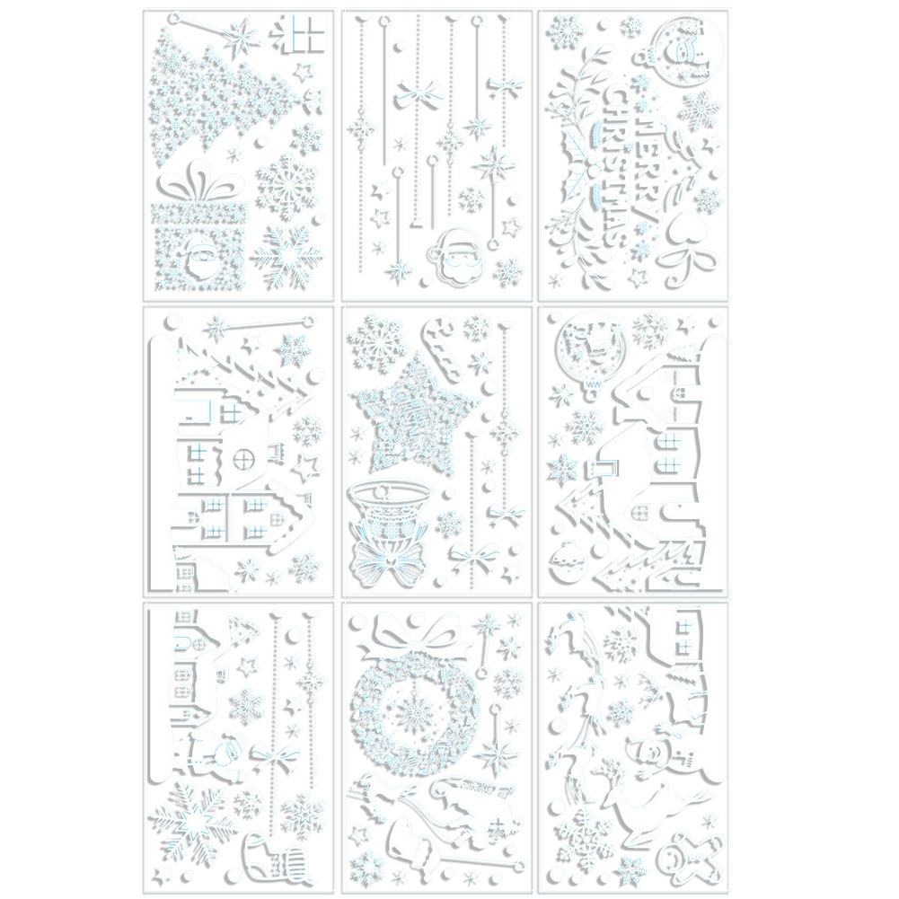 Snowflake Window Decal - Grandes décorations de Noël pour fenêtres,