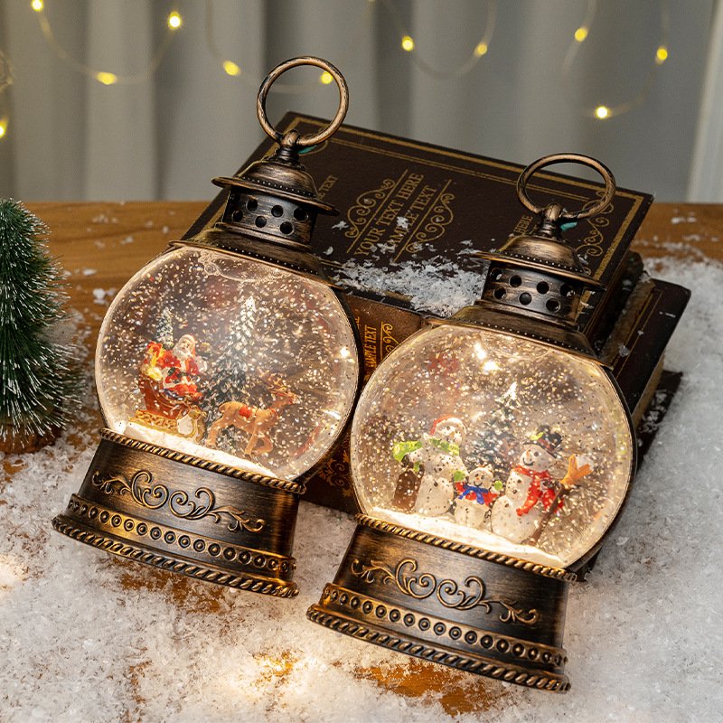 Snow Globe Musical - Décorations de Noël, grande boîte à
