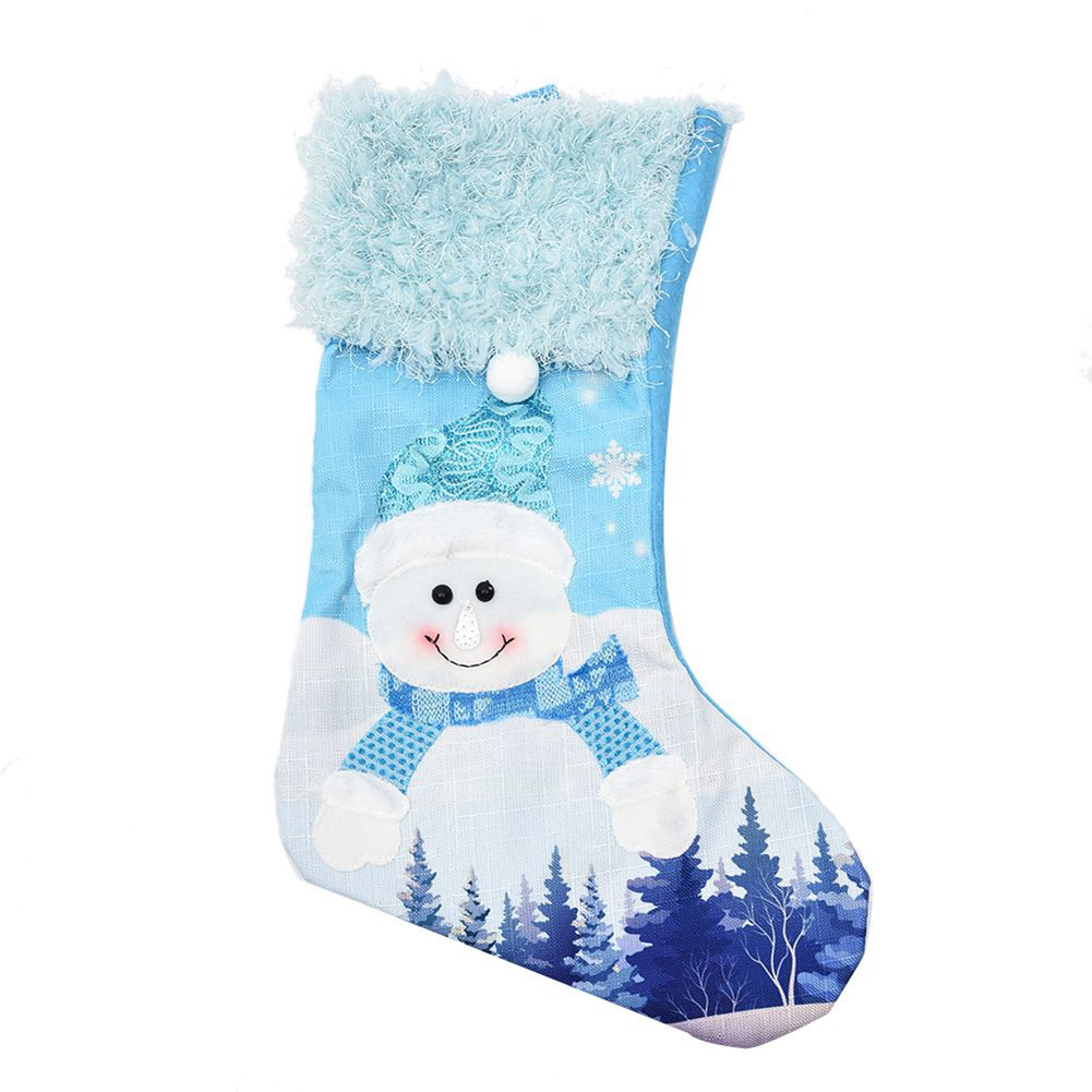Grande chaussette de Noël bleu - Christmas Stocking Hanging avis et prix