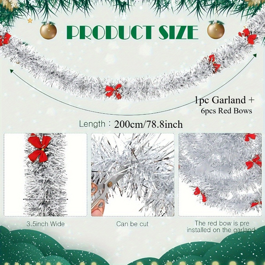 Guirlande de Noël en guirlande - Tinsel Garland Decoration avis et prix