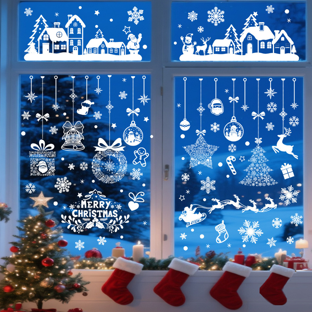 Grandes décorations de Noël po - Snowflake Window Decal avis et prix